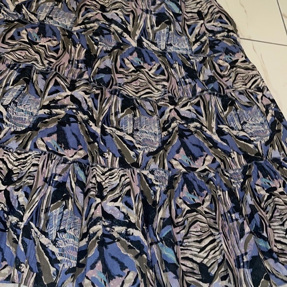 Beautiful Plus Size Abstract Artsy  BOHO MIDI/Maxi Tiered  Skirt - Picture 6 of 6